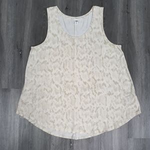 Old Navy Tan Snake Luxe Swing Tank Top XL